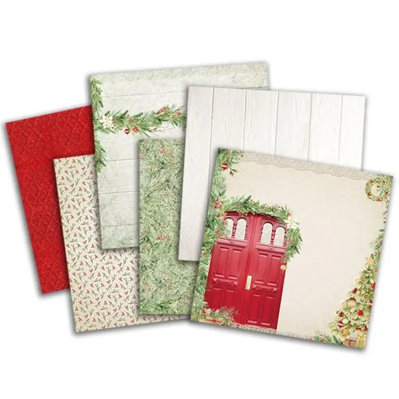 Christmas Scrapbook Paper Pad 6x6" 24pcs Vintage Cardmaking Scrapbook Paper Pad Babs