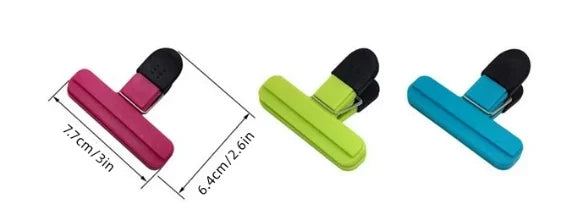 Plastic Bag Sealing Clips – Airtight Food Storage Clamps (2 Sizes) Food Storage Clips Babs S-3pcs