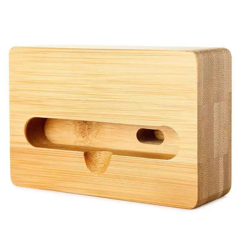 Bamboo Phone Stand with Passive Sound Amplifier | No Power Bamboo Phone Stand Babs