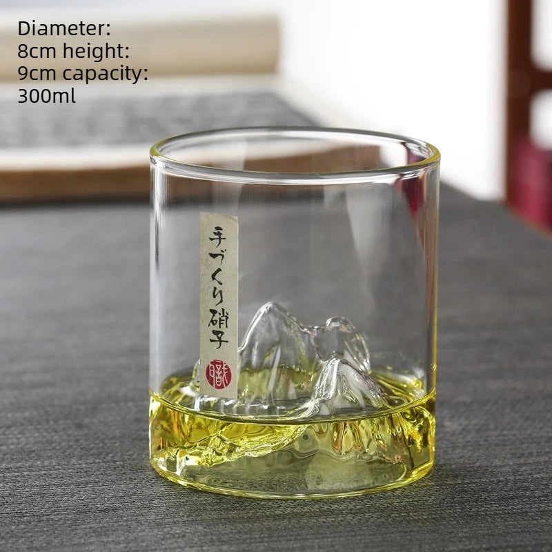 Mountain Range Whiskey Glass – 3D Borosilicate Drinkware Whiskey Glass Babs C-300ml 101-200ml