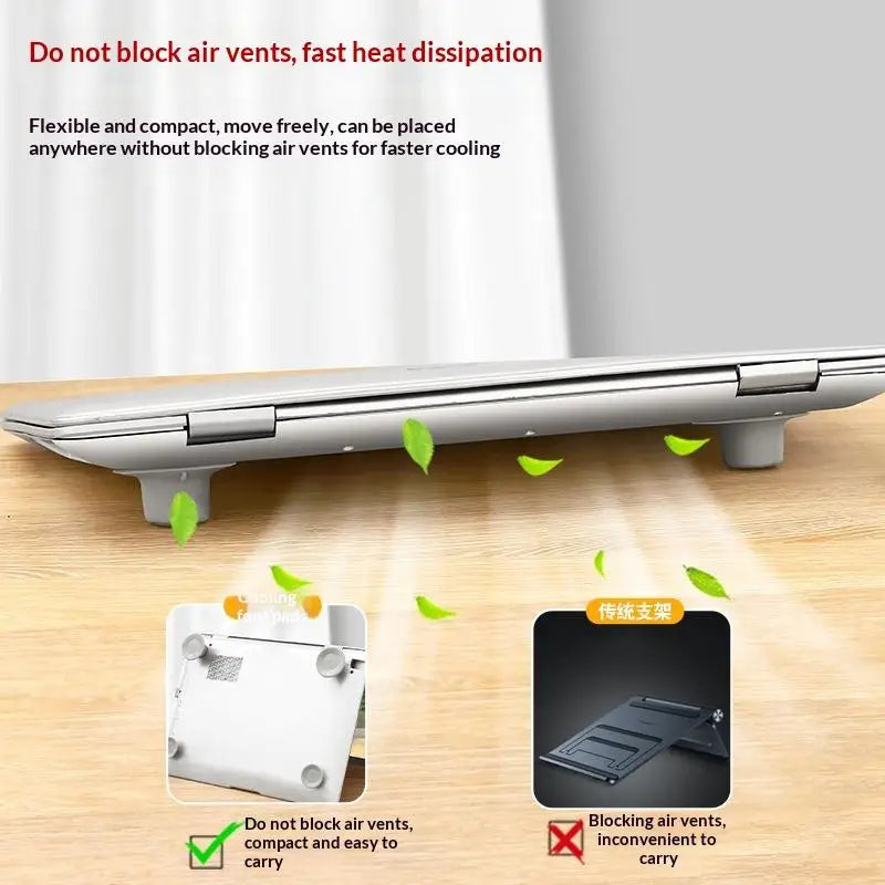 4-Pack Silicone Laptop Riser Feet – Anti-Slip Cooling Elevator Pads Laptop Riser Feet Babs