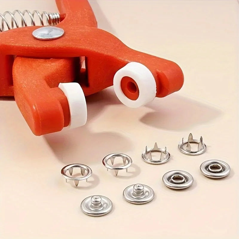 50-Piece Metal Snap Button Kit with Manual Press Pliers Snap Button Kit Babs