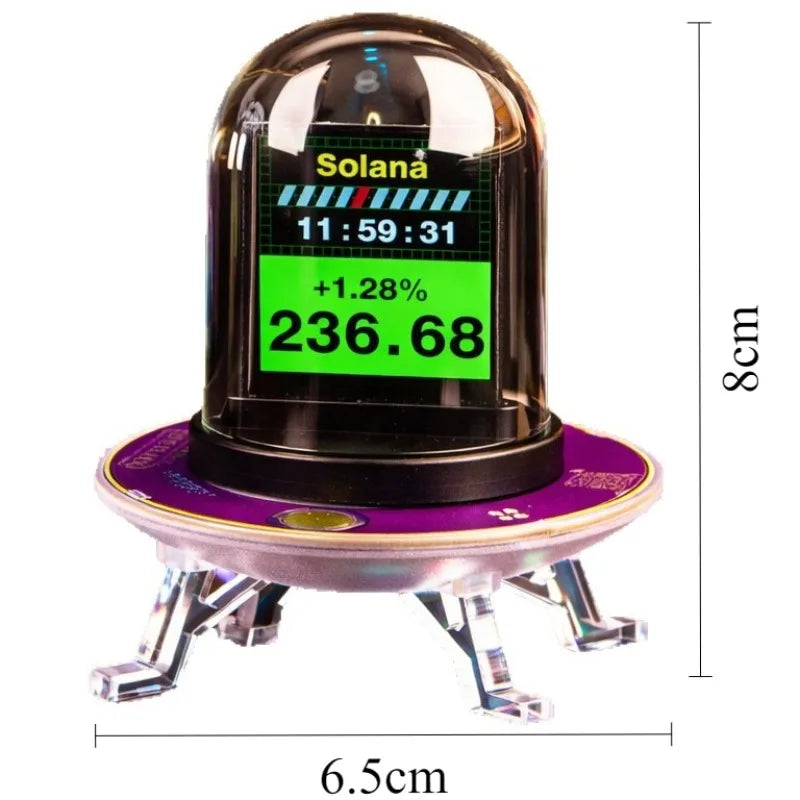 UFO Smart Digital Desk Clock – WiFi Weather, RGB & Stock Display Smart Desk Clock Babs Black