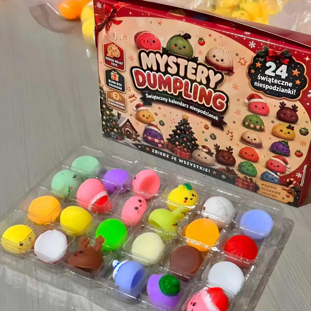 2026 Christmas Squishy Advent Calendar 24-Day Dumpling Fidget Gift Squishy Advent Calendar Babs Advent Calendar as shown