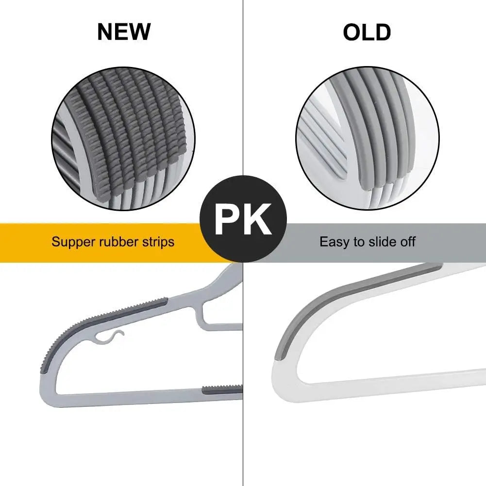 10-Pack Anti-Slip Slim Clothes Hangers | Space-Saving Wardrobe Clothes Hangers Babs