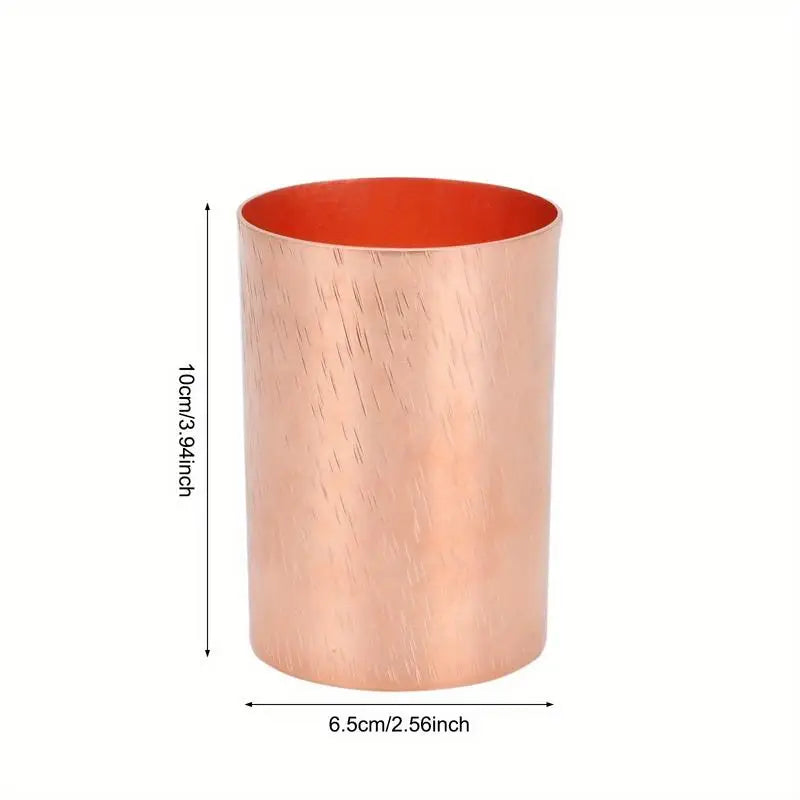 Handmade Copper Mug 260ml – Diagonal Cut Pattern Cup Copper Drinkware Mug Babs