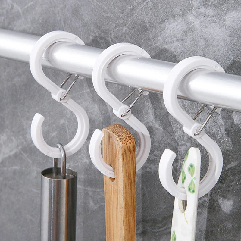 S-Shape Locking Hanger Hooks – 8 Pcs Home Organizer S-Shape Storage Hooks Babs