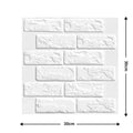 3D Stone Texture Peel & Stick Wall Panels 30x30CM – 5/10pcs Peel & Stick Wall Panels Babs White 5pcs