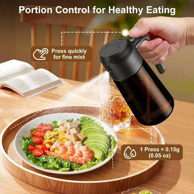 2-in-1 Glass Oil Dispenser & Sprayer Bottle – 16oz/470ml Oil Dispenser Sprayer Babs