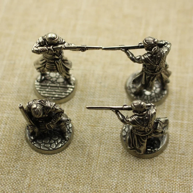 Pure Copper Samurai Musketeer Figure | Japanese Shogunate Model Collectible Metal Figure Babs