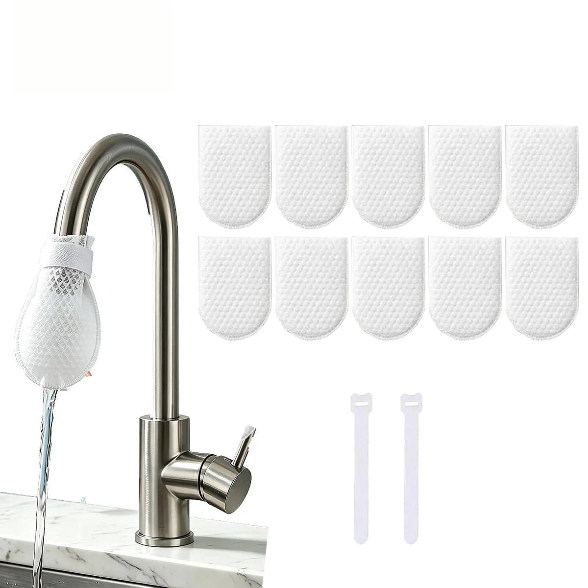 Faucet Filter Cotton Bag – Anti-Splash Tap Purifier, 200 Pack Faucet Filter Bag Babs A