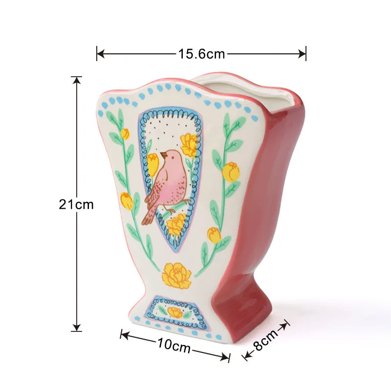 Modern Ceramic Vase – Luxury White Flower Vase for Home Décor Decorative Ceramic Vase Babs Big Mouth