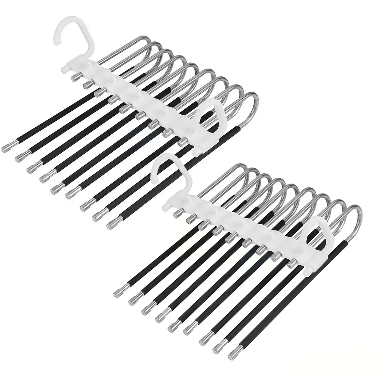 S-Type Stainless Steel Space-Saving Pants & Skirt Hanger Rack Closet Hanger Rack Babs 2pcs