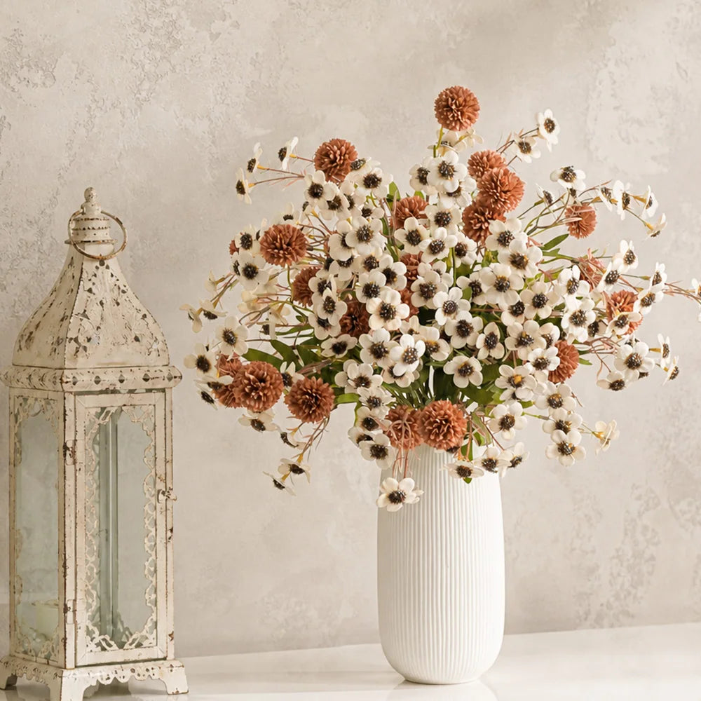 2Pcs Silk Daisy Artificial Flowers – Wedding & Home Decor Artificial Silk Flowers Babs