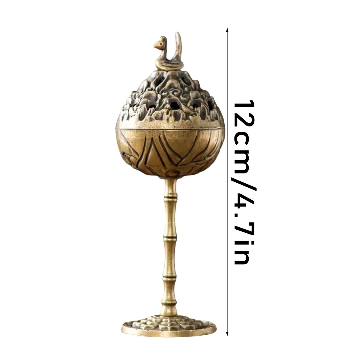Vintage Brass Incense Burner – 3-Legged Hollow Censer with Lid Incense Burner Babs D One Size
