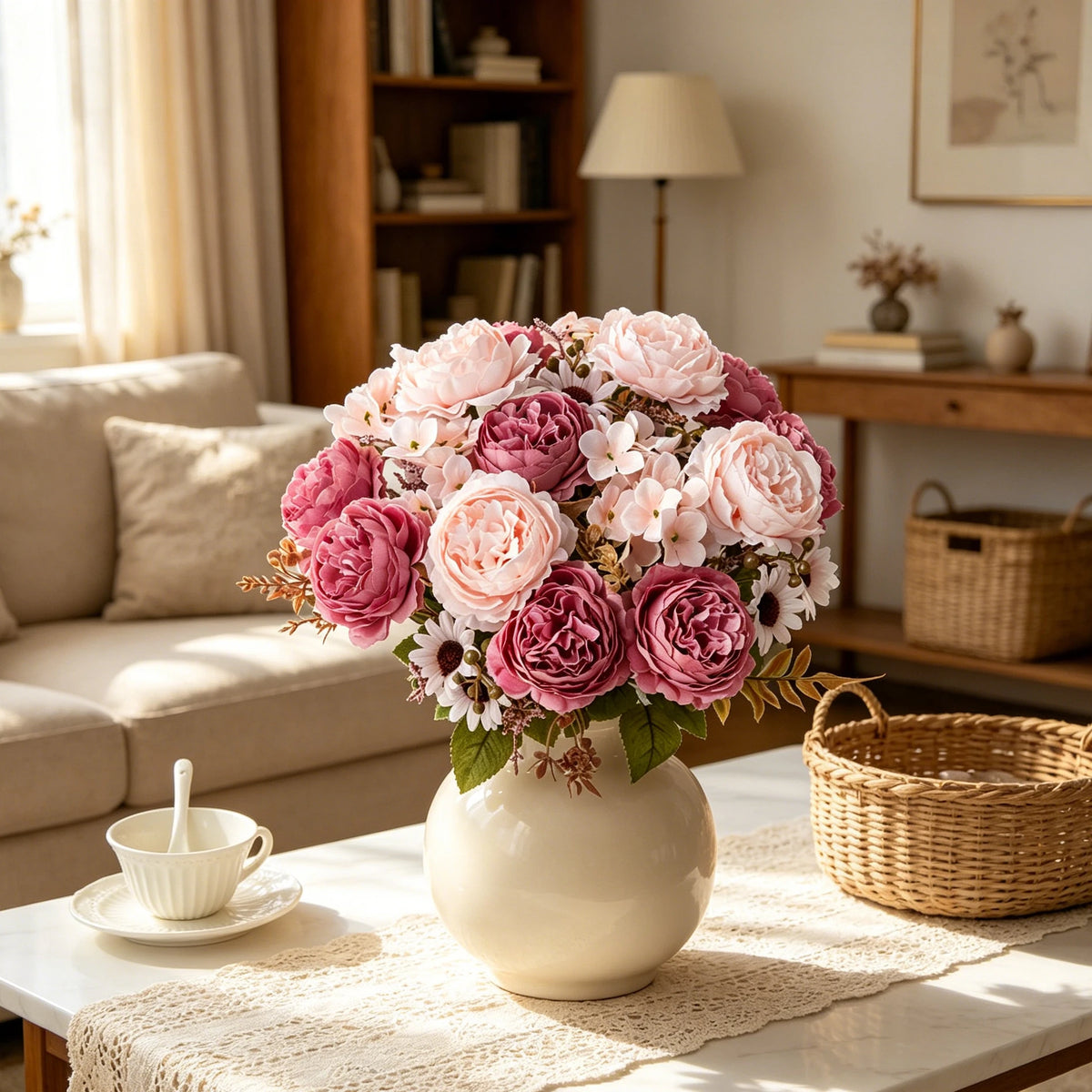 Silk Persian Peony Artificial Flowers for Wedding & Home Decor Artificial Silk Flowers Babs