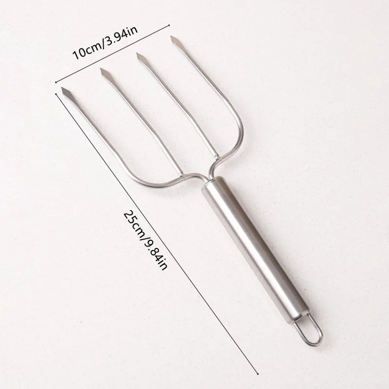 4-Prong Stainless Steel BBQ Fork – Turkey, Lamb & Steak BBQ Roasting Fork Babs 1PC