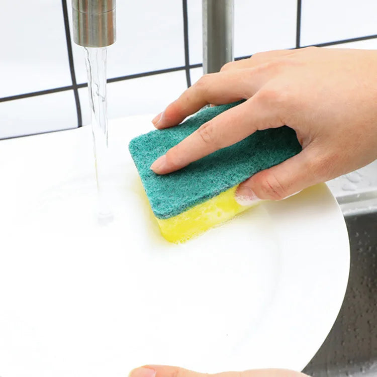 Dual-Sided High Density Kitchen Dish Scrub Sponge Block Kitchen Scrub Sponge Babs