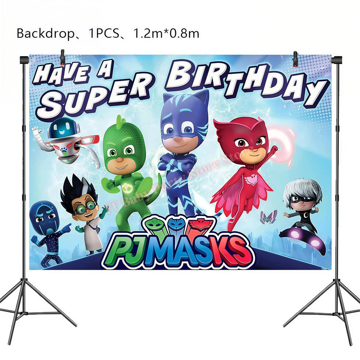 Superhero Birthday Party Supplies – Plates, Cups, Balloons & Banner Party Decoration Set Babs 1pcs backdrop