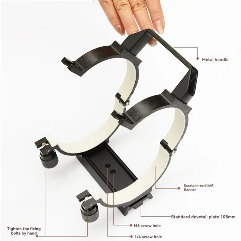 Metal Hoop Ring Tube Clamp for 80/90MM Astronomical Telescopes Telescope Tube Clamp Babs
