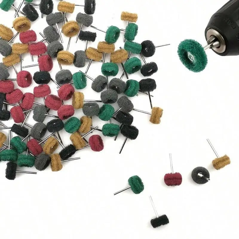 100-Pack Abrasive Buffing Polishing Wheels – 5 Grits for Metal Abrasive Buffing Wheels Babs