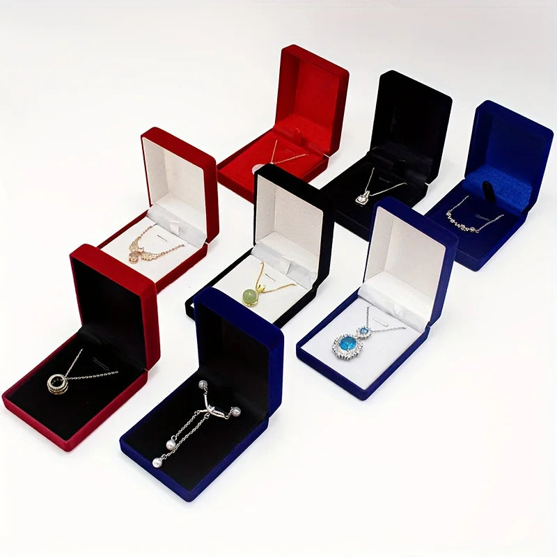 Velvet Necklace Pendant Gift Box – Jewelry Display Case Jewelry Gift Box Babs