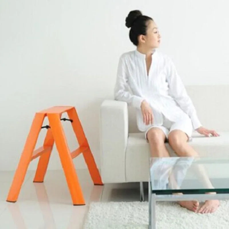 Folding Aluminum 3-Step Ladder – Portable Multifunctional Step Stool Folding Step Ladder Babs