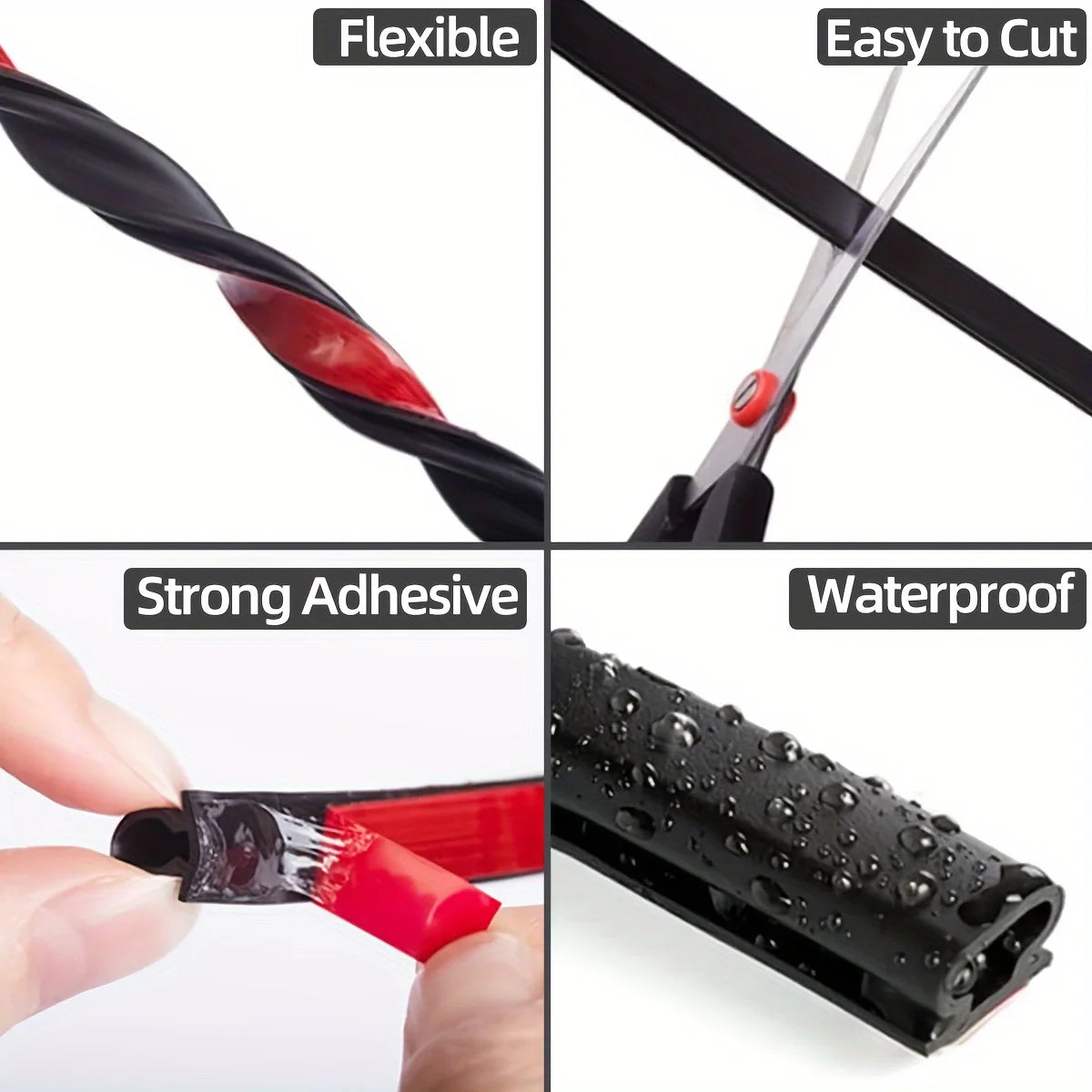 D-Shape Rubber Door Window Sealing Strip | Self-Adhesive Door Sealing Strip Babs