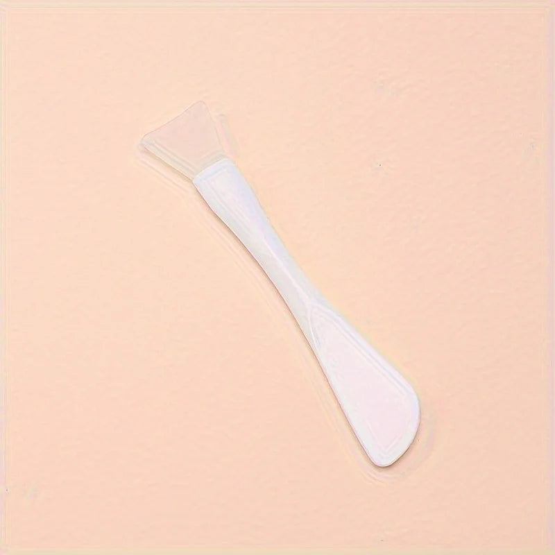 Double-Ended Silicone Face Mask Brush – Clay & Mud Masks Face Mask Brush Babs White