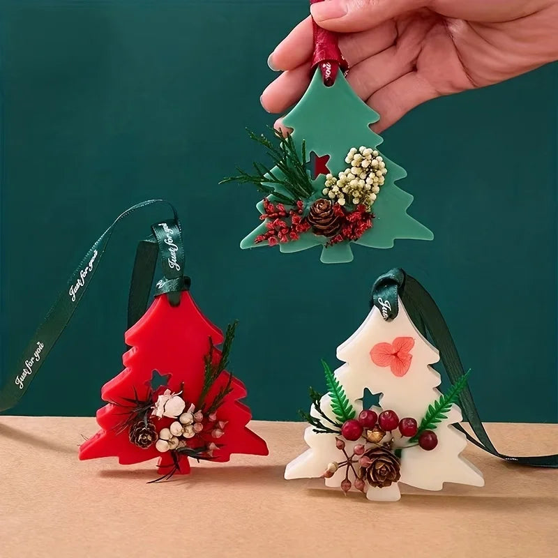 Christmas Tree Aromatherapy Wax Tablet & Plaster Mold Craft Silicone Mold Babs