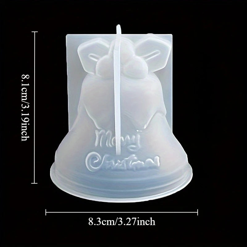 3D Christmas Bell Silicone Mold – Soap, Candle & Resin Crafts Silicone Craft Mold Babs 1pc
