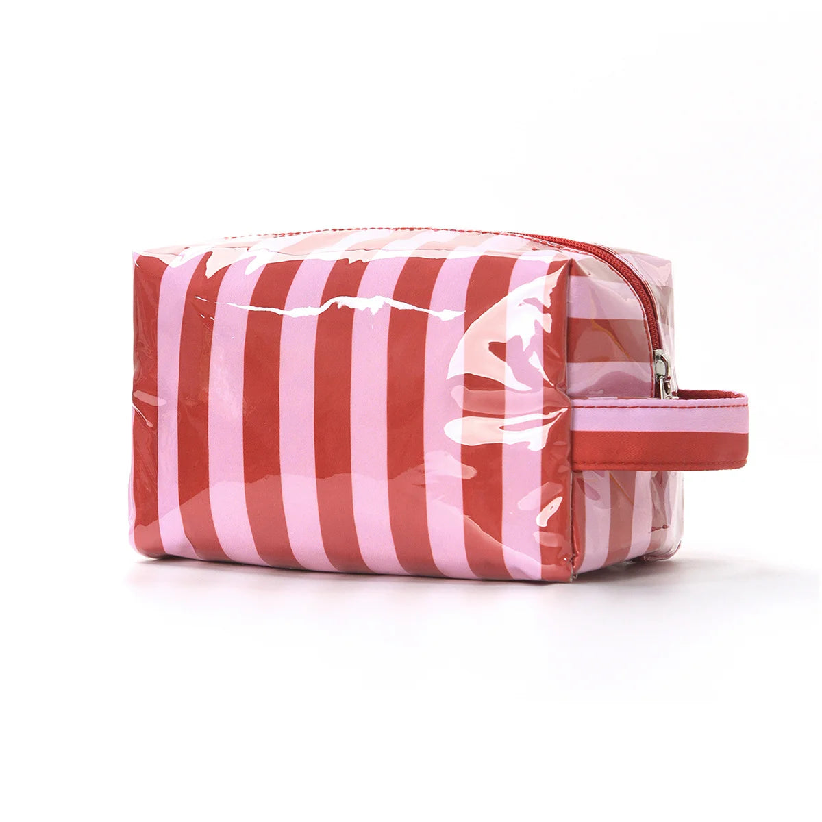 Striped Wash Bag – Women's Makeup & Travel Organizer Travel Wash Bag Babs Red
