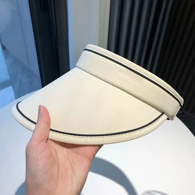 Women's Wide Brim Open-Top Sun Visor Hat – UV Protection Sun Visor Hat Babs