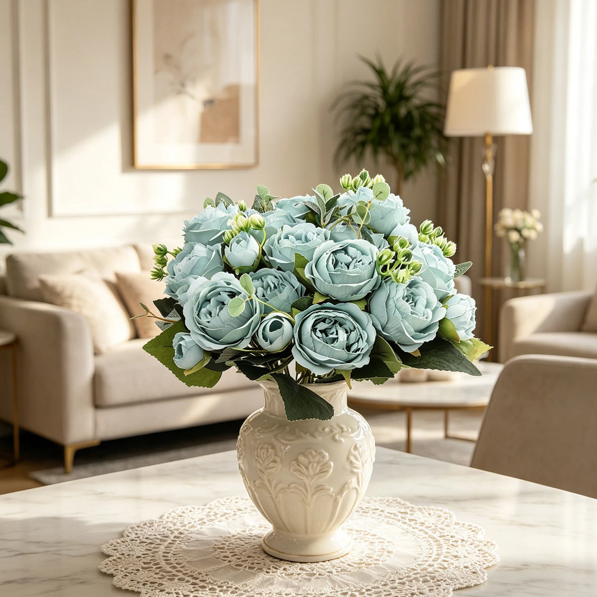 UV-Protected Silk Rose Artificial Flowers – Wedding & Home Decor Artificial Flower Bouquet Babs
