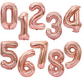 Giant Foil Number Balloons 32/40 Inch | Party Décor 0-9 Foil Number Balloons Babs Rose gold Number 9 32inch