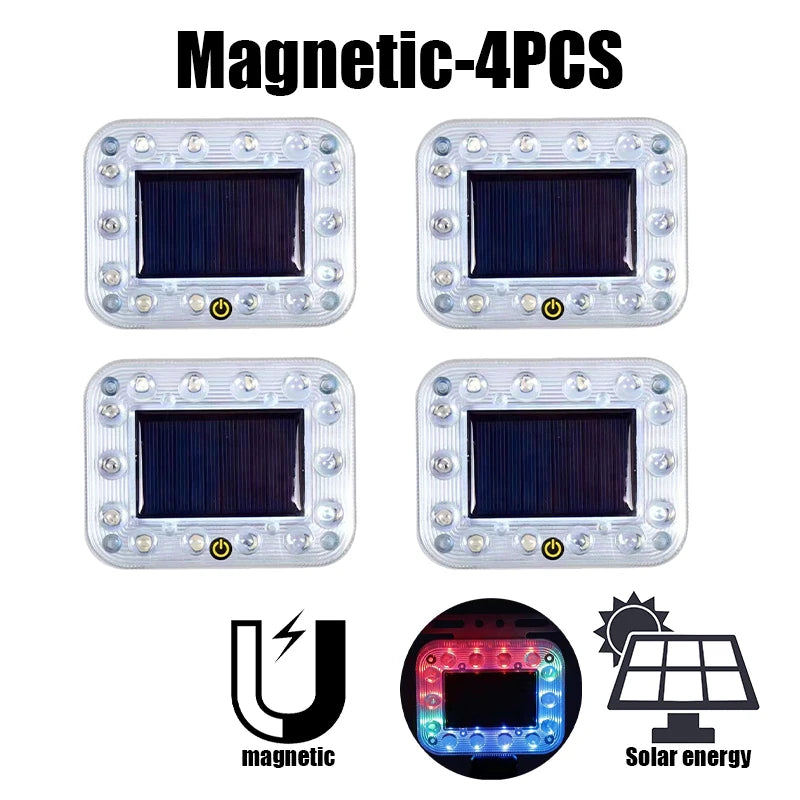 Solar Car Warning Light Flashing Lamp – Strong Magnetic Base Car Warning Light Babs Magnetic 4PCS