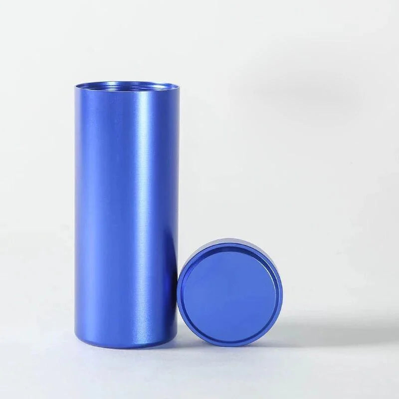 Aluminum Travel Tea Jar – Airtight Sealed Mini Storage Caddy Tea Storage Container Babs Blue