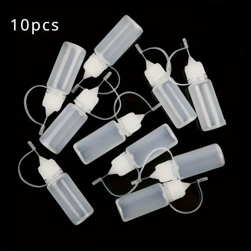 10pcs 10ml Needle Tip Squeeze Bottles – Glue Applicator Set Glue Applicator Bottles Babs 10pcs