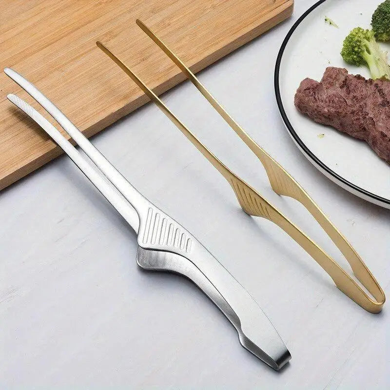 Stainless Steel BBQ Tongs – Anti-Slip & Self-Standing BBQ Kitchen Tongs Babs