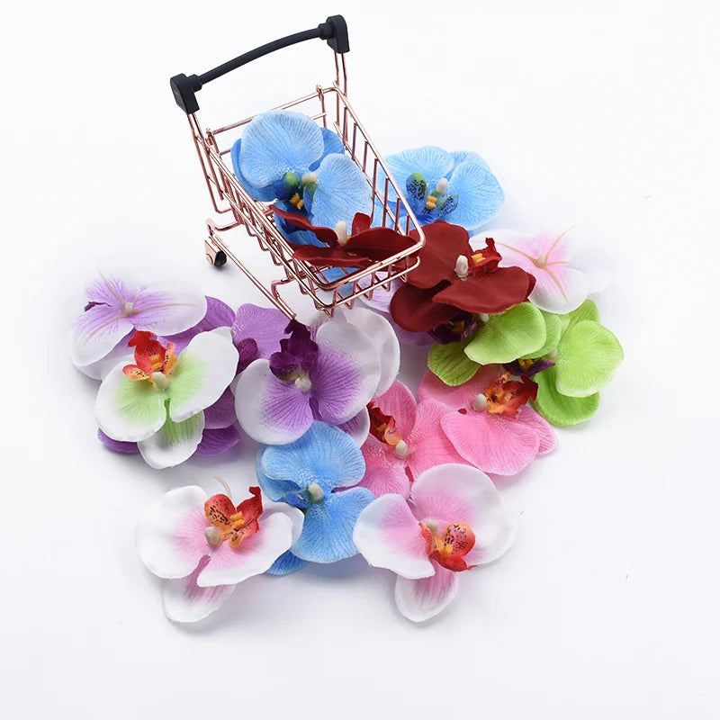 Artificial Silk Butterfly Orchid Flowers 30/60 Pcs | Home Decor Artificial Silk Flowers Babs