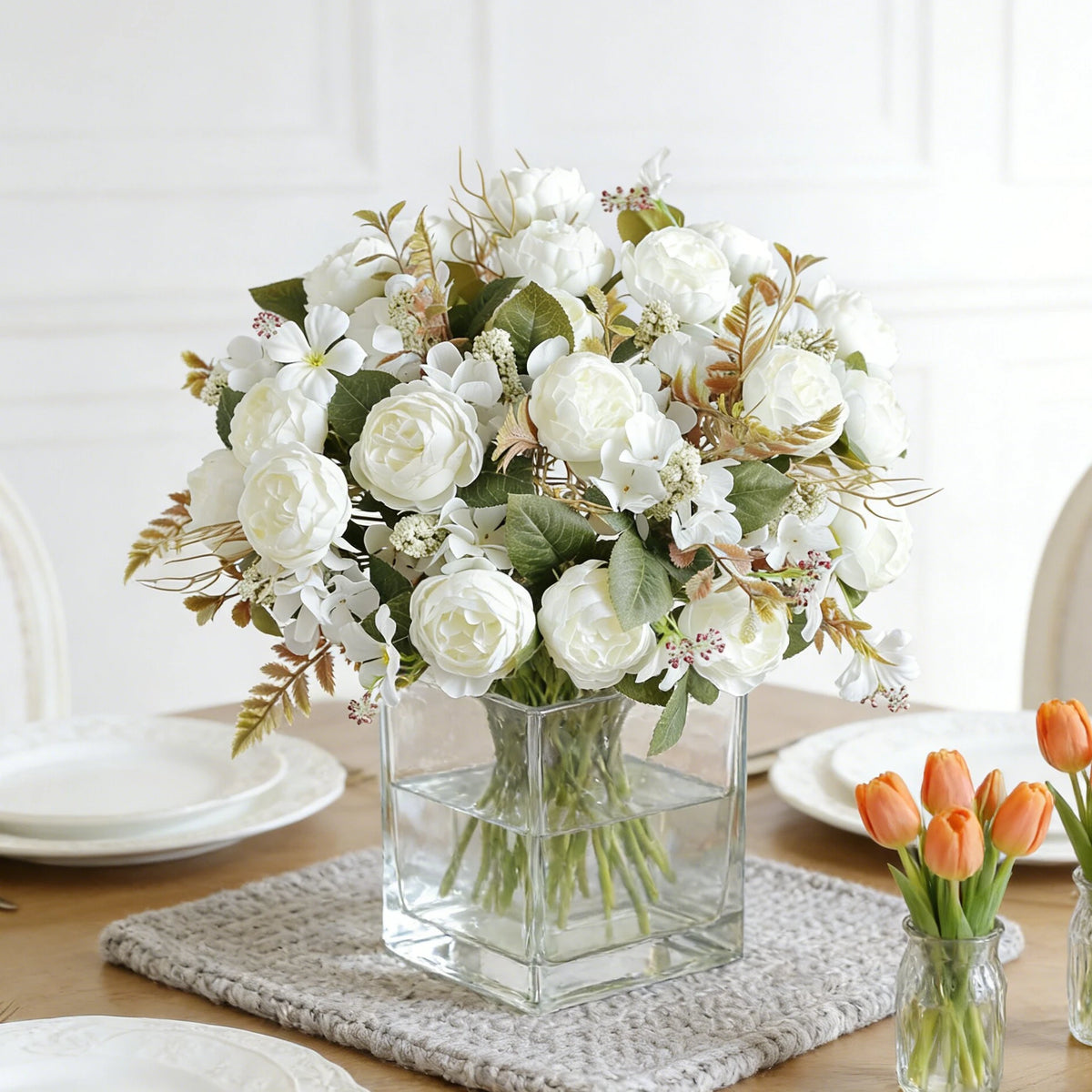 Artificial Silk Peony Hydrangea Bouquet – Wedding & Home Décor Artificial Flower Bouquet Babs