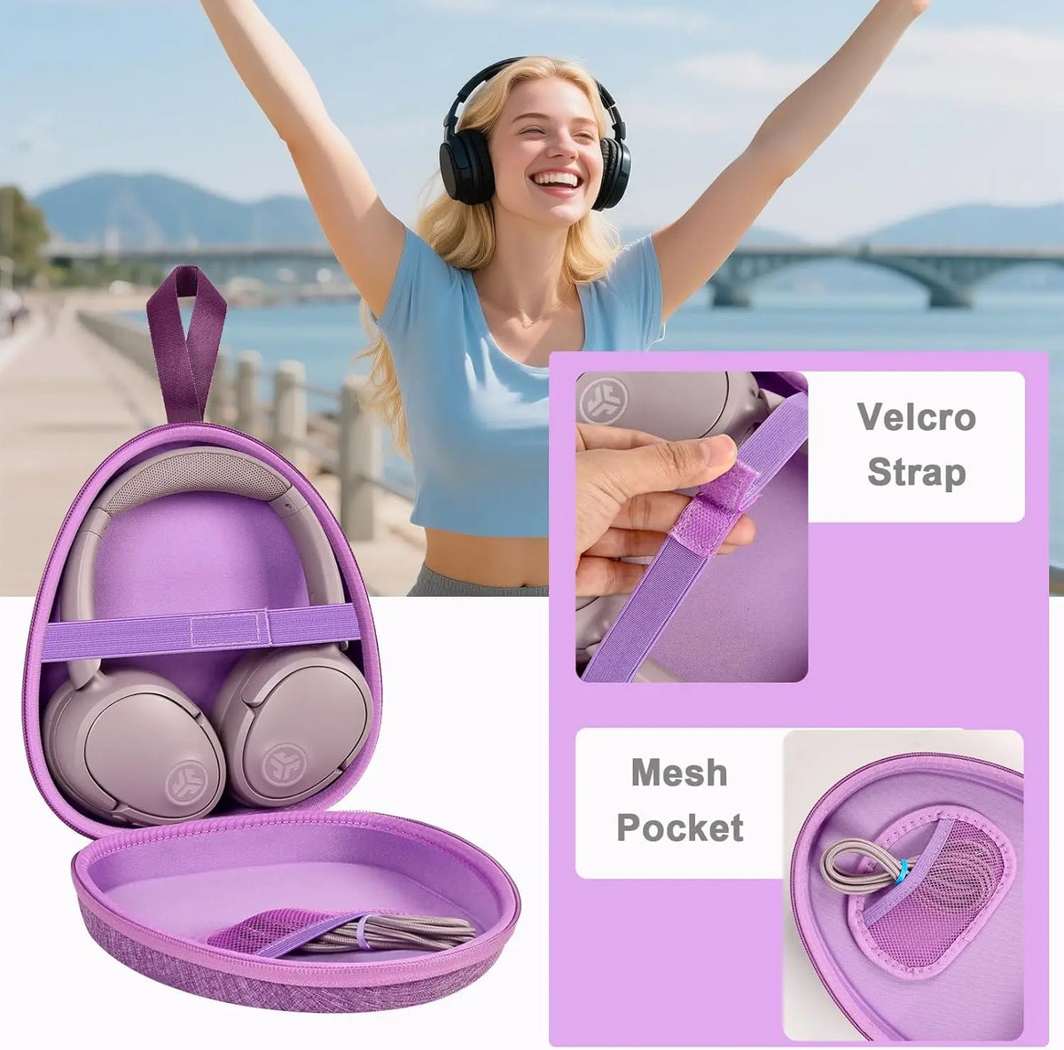 Universal Hard EVA Headphone Case – JBL, Sony, JLab & More Headphone Case Babs