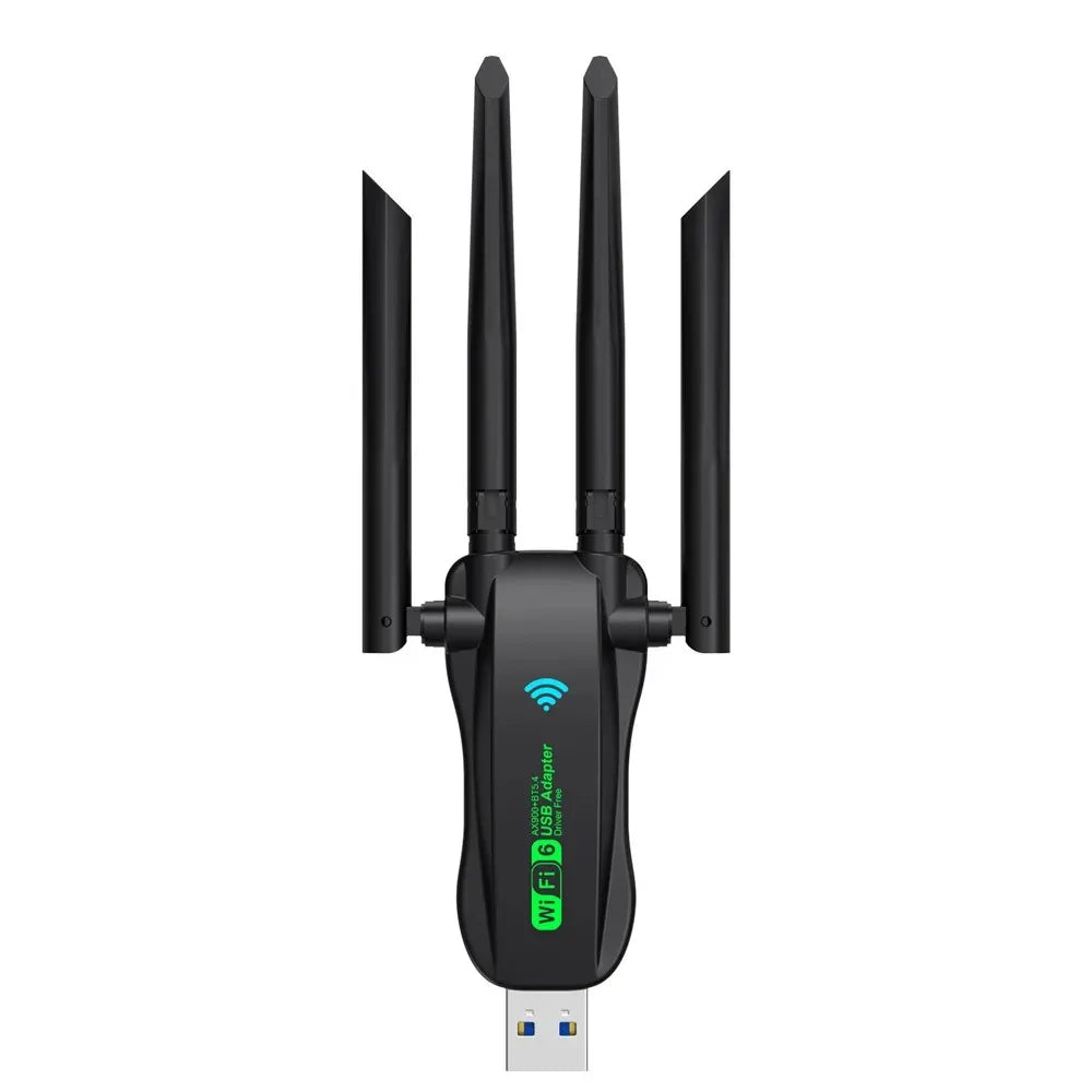 KEBIDUMEI WiFi 6 BT5.4 USB Adapter 900Mbps Dual Band 4-Antenna WiFi USB Adapter Babs 900Mbps BT5.4WIFI 6