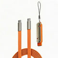 240W USB-C Fast Charging Cable with Foldable Bracket Stand USB-C Charging Cable Babs Orange