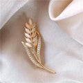 Elegant Wheat Crystal Brooch – Rhinestone Suit Coat Pin Crystal Brooch Pin Babs 1pc