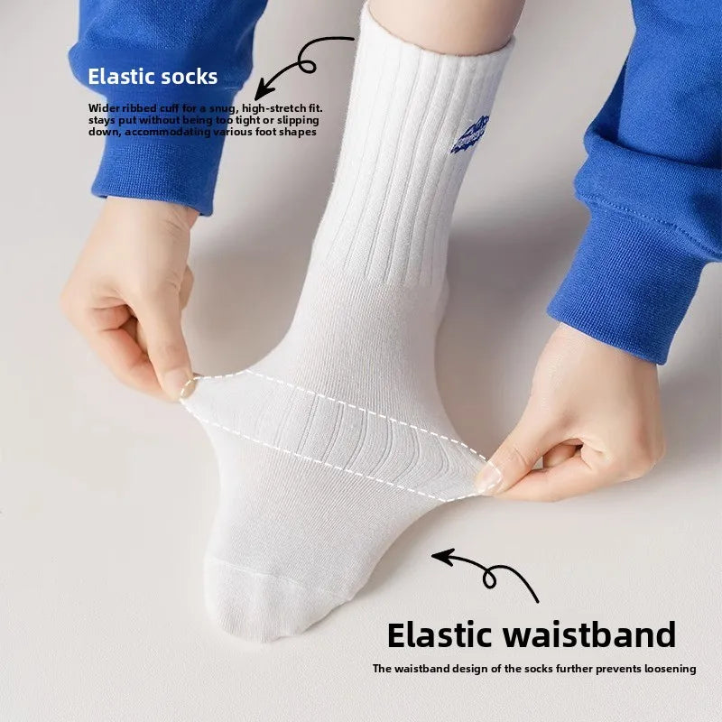 Men's Thick Odor-Resistant Mid-Tube Sports Socks – 5 Pairs Men's Sports Socks Babs