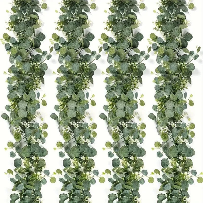 Artificial Eucalyptus Hanging Wreath – Silk Vine Wall Decor Artificial Wreath Babs