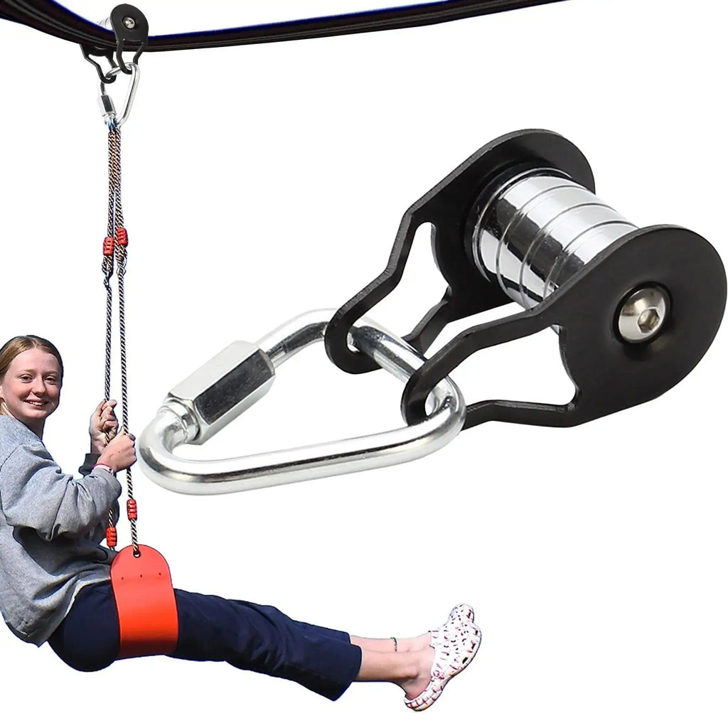 Zipline Pulley Slackline Kit – 200kg Capacity, Kids & Adults Zipline Pulley Kit Babs