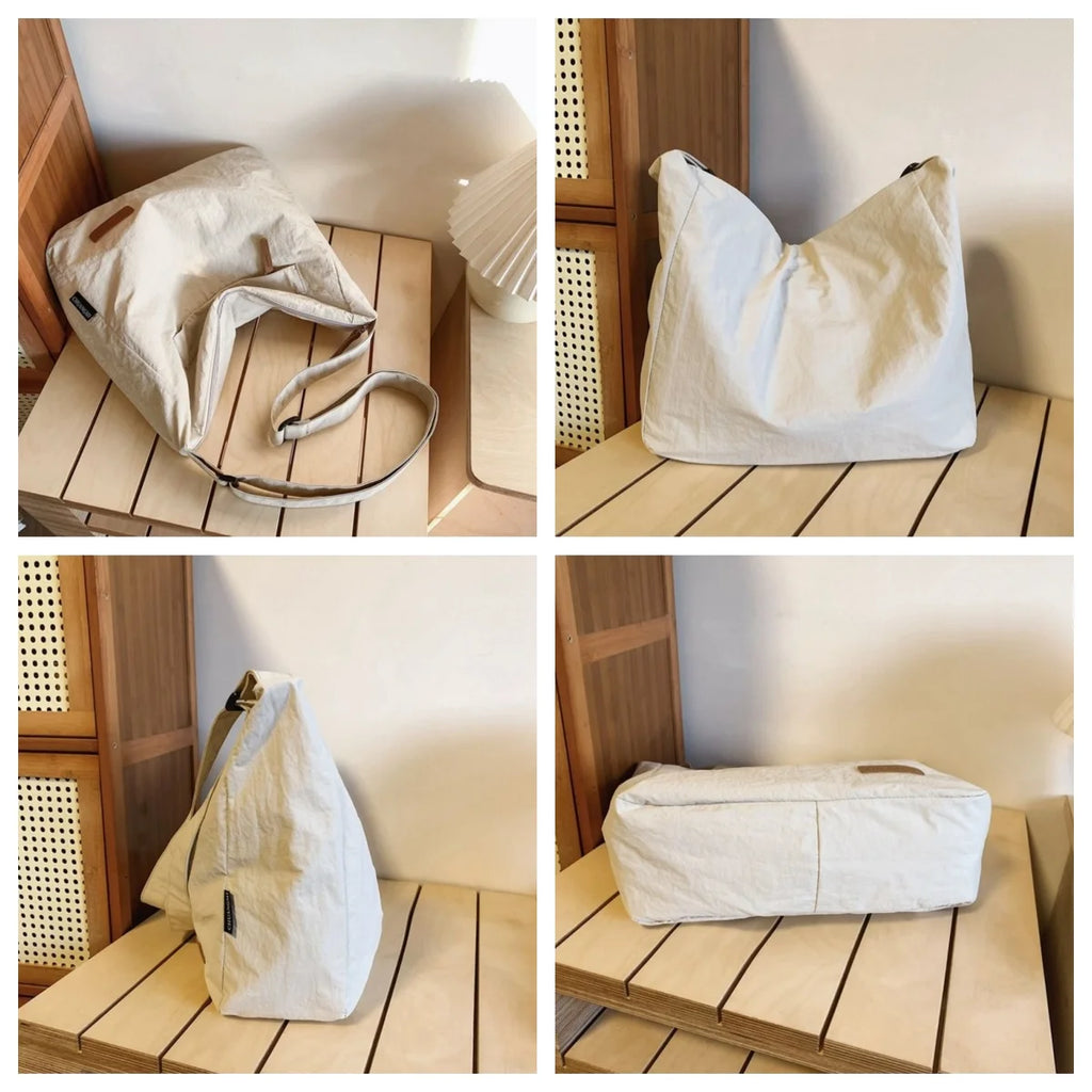 Canvas Hobo Crossbody Tote Bag – Multi-Pocket Messenger Bag Canvas Crossbody Tote Babs
