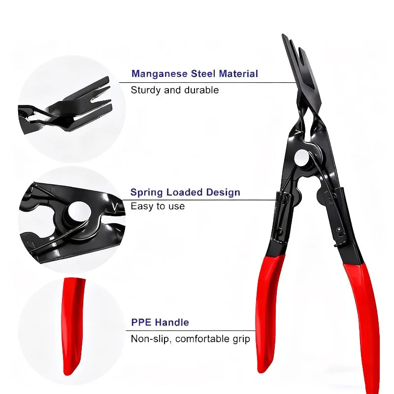 4-Pc Car Trim Removal Tool Kit – Clip Pliers & Pry Set Auto Trim Tool Kit Babs